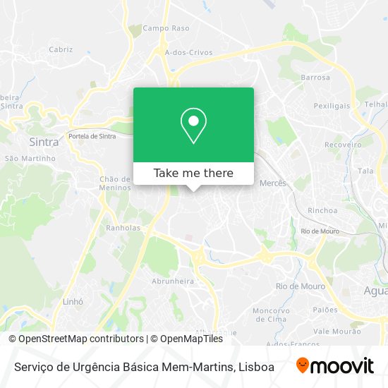 Serviço de Urgência Básica Mem-Martins map