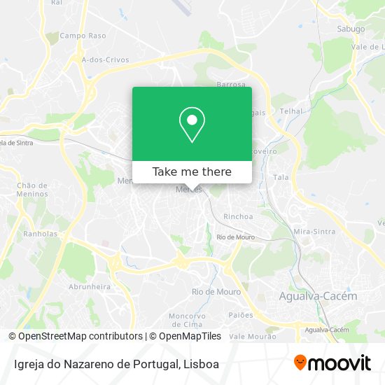 Igreja do Nazareno de Portugal mapa