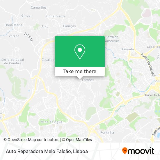 Auto Reparadora Melo Falcão mapa
