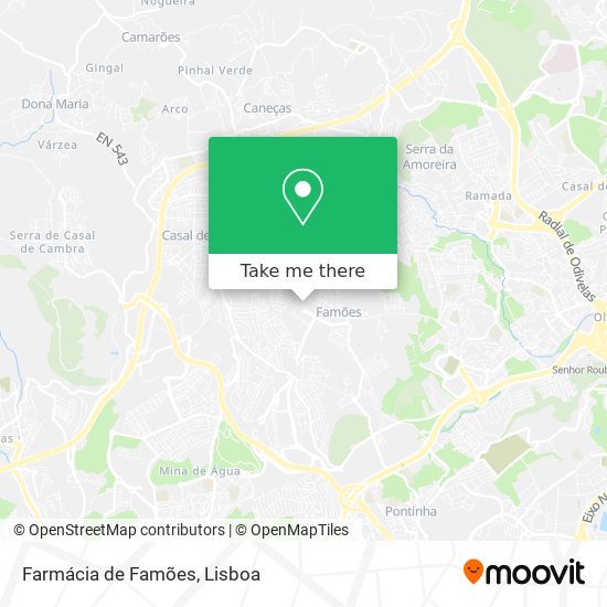 Farmácia de Famões map