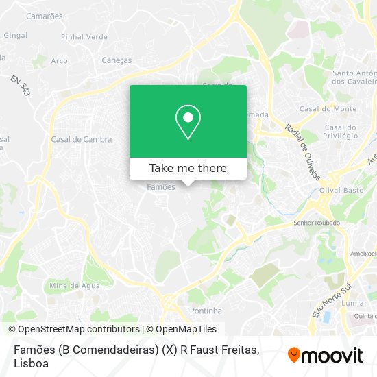 Famões (B Comendadeiras) (X) R Faust Freitas map
