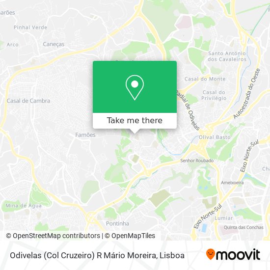 Odivelas (Col Cruzeiro) R Mário Moreira map