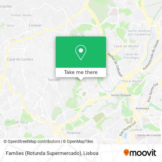 Famões (Rotunda Supermercado) map