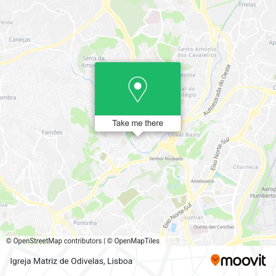 Igreja Matriz de Odivelas mapa