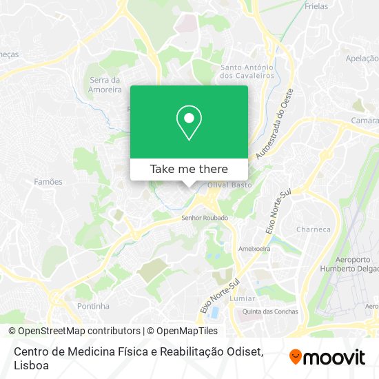 Centro de Medicina Física e Reabilitação Odiset map
