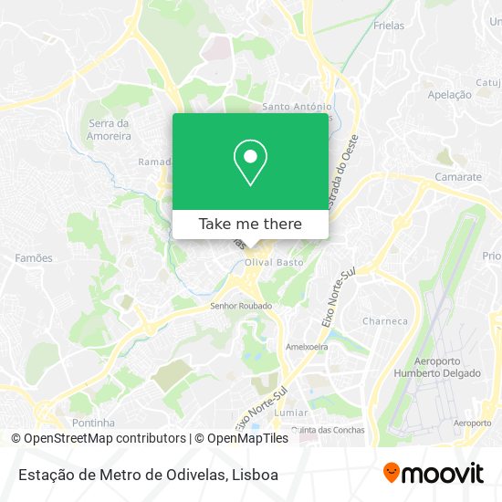 Estação de Metro de Odivelas map