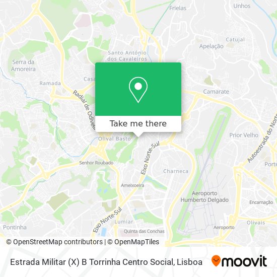 Estrada Militar (X) B Torrinha Centro Social map