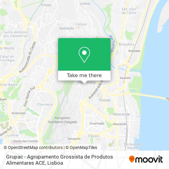 Grupac - Agrupamento Grossista de Produtos Alimentares ACE mapa