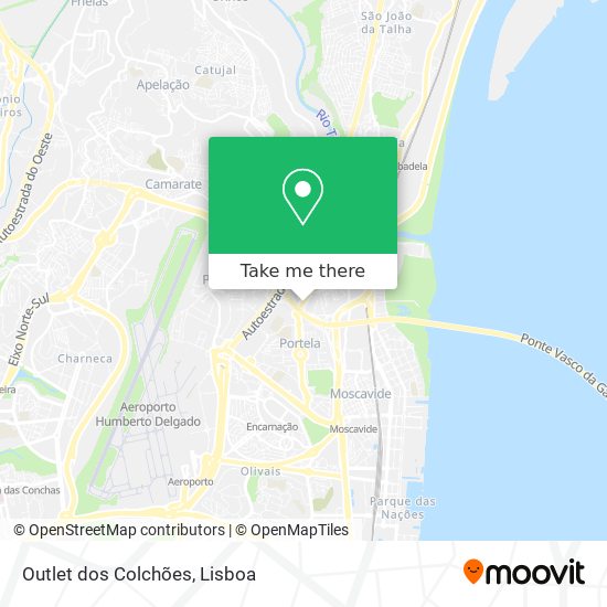 Outlet dos Colchões mapa