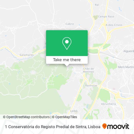 1 Conservatória do Registo Predial de Sintra mapa