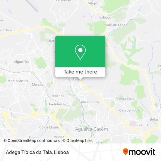Adega Típica da Tala mapa