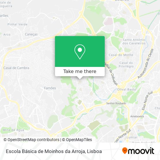 Escola Básica de Moinhos da Arroja map