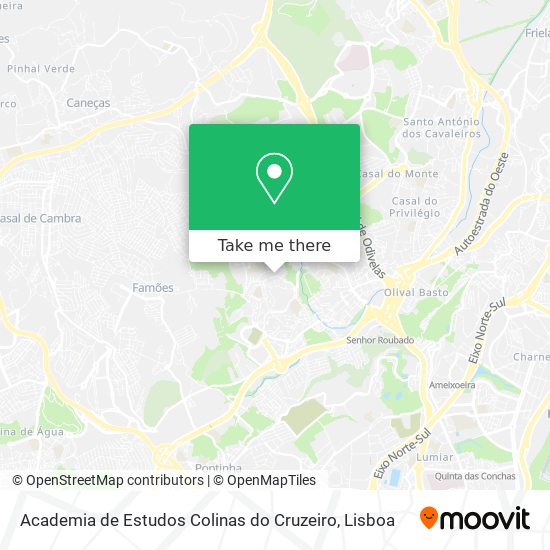 Academia de Estudos Colinas do Cruzeiro map
