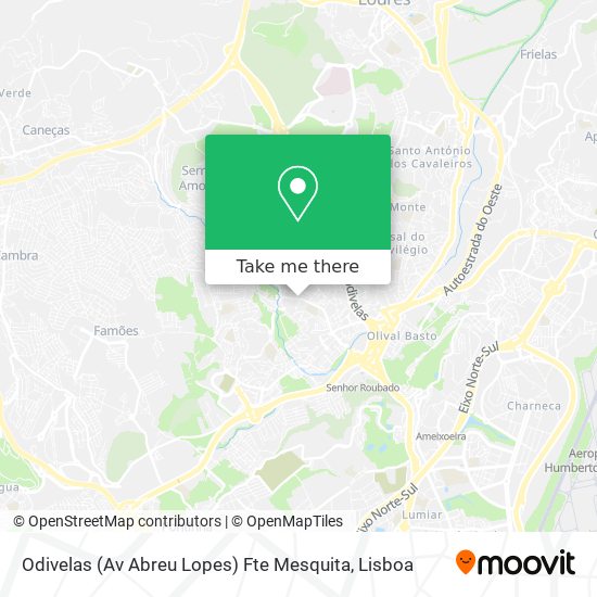 Odivelas (Av Abreu Lopes) Fte Mesquita mapa