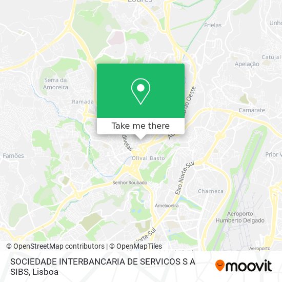 SOCIEDADE INTERBANCARIA DE SERVICOS S A SIBS map