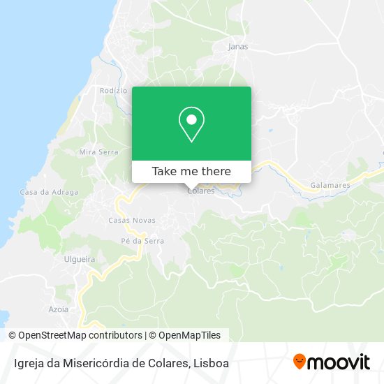 Igreja da Misericórdia de Colares mapa