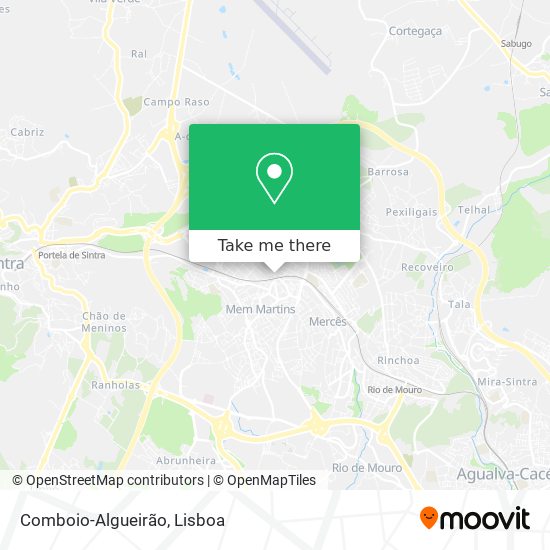 Comboio-Algueirão map