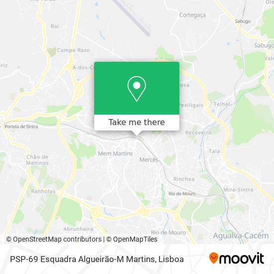 PSP-69 Esquadra Algueirão-M Martins map