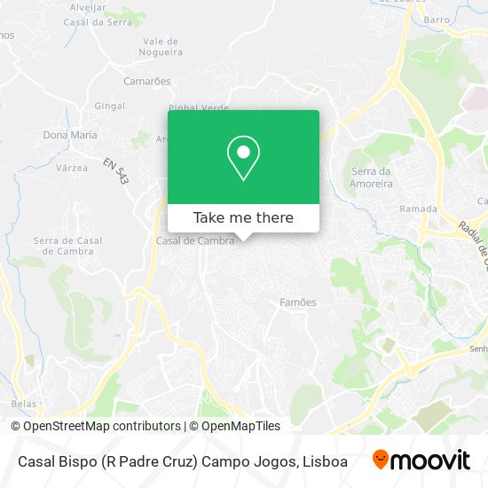Casal Bispo (R Padre Cruz) Campo Jogos mapa