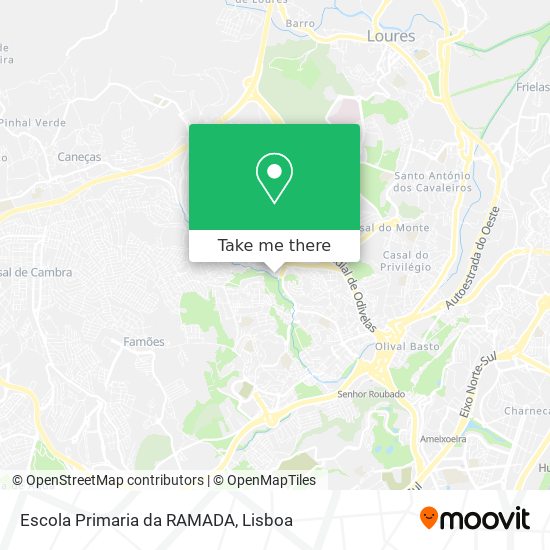 Escola Primaria da RAMADA mapa