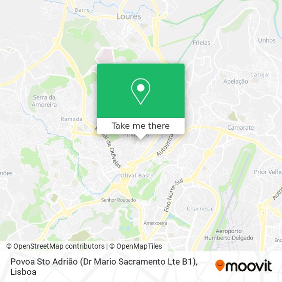 Povoa Sto Adrião (Dr Mario Sacramento Lte B1) map