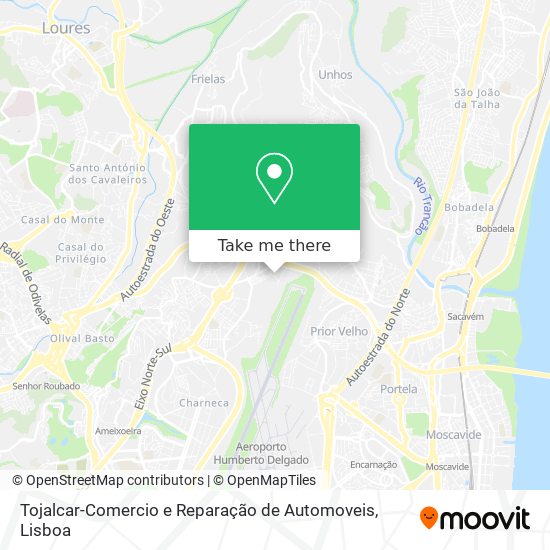 Tojalcar-Comercio e Reparação de Automoveis map