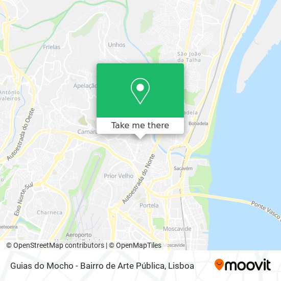 Guias do Mocho - Bairro de Arte Pública mapa
