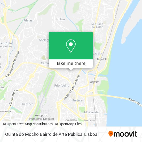 Quinta do Mocho Bairro de Arte Publica map