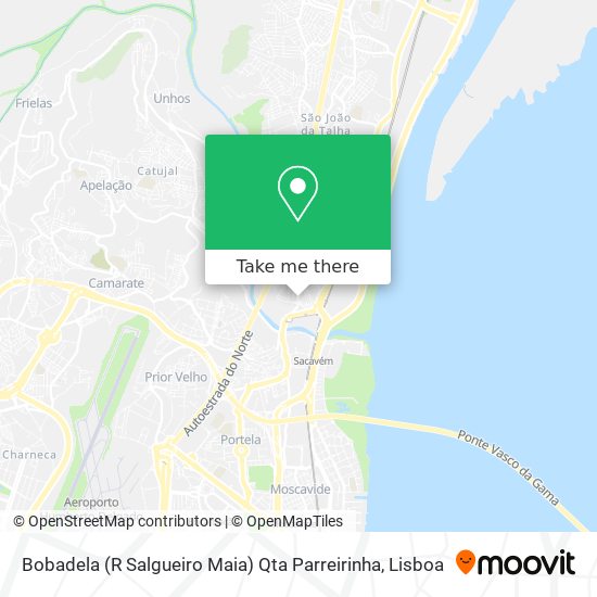 Bobadela (R Salgueiro Maia) Qta Parreirinha mapa