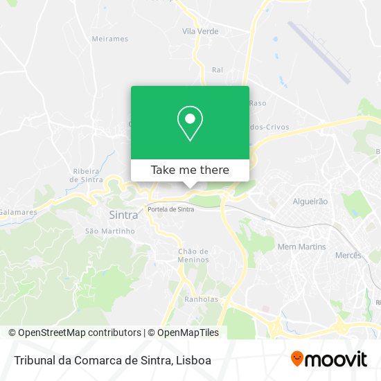 Tribunal da Comarca de Sintra mapa