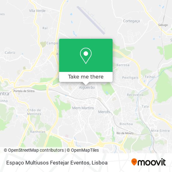 Espaço Multiusos Festejar Eventos mapa