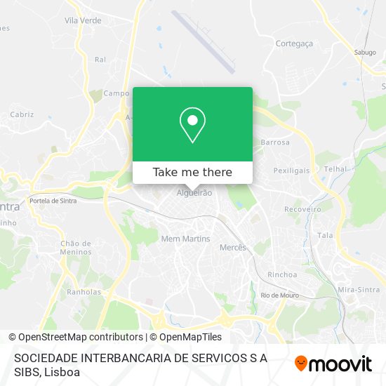 SOCIEDADE INTERBANCARIA DE SERVICOS S A SIBS map