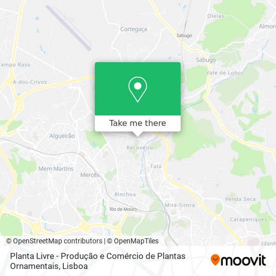Planta Livre - Produção e Comércio de Plantas Ornamentais map