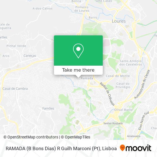 RAMADA (B Bons Dias) R Guilh Marconi (Pt) map