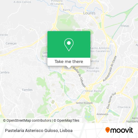 Pastelaria Asterisco Guloso map