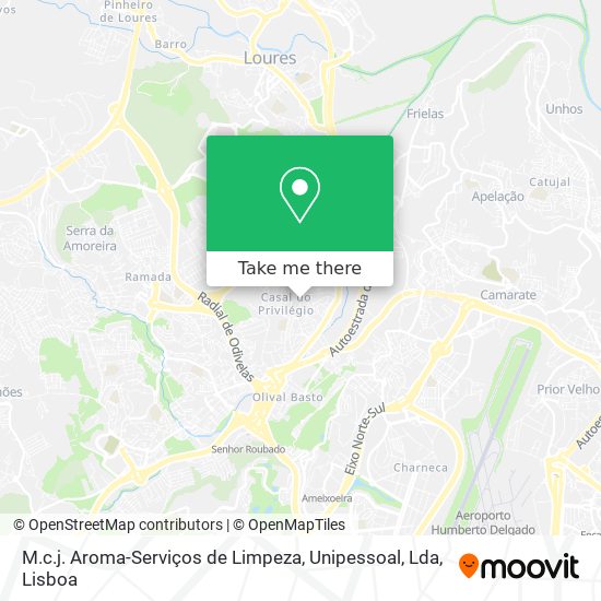 M.c.j. Aroma-Serviços de Limpeza, Unipessoal, Lda mapa