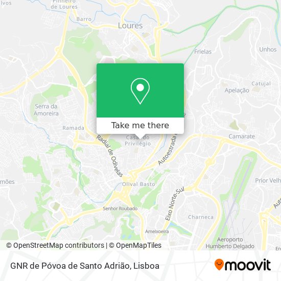 GNR de Póvoa de Santo Adrião mapa