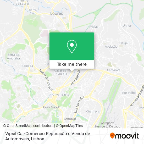 Vipsil Car-Comércio Reparação e Venda de Automóveis mapa