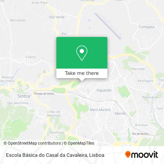 Escola Básica do Casal da Cavaleira mapa