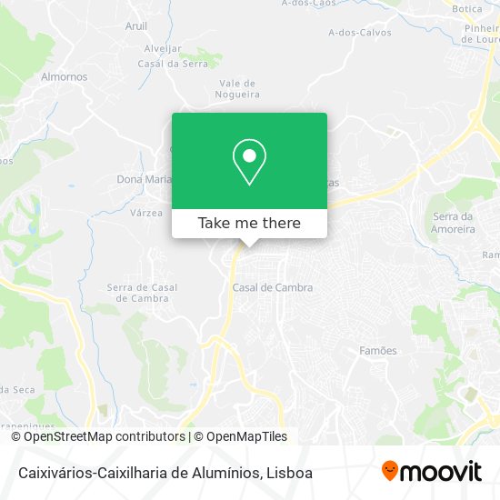 Caixivários-Caixilharia de Alumínios mapa