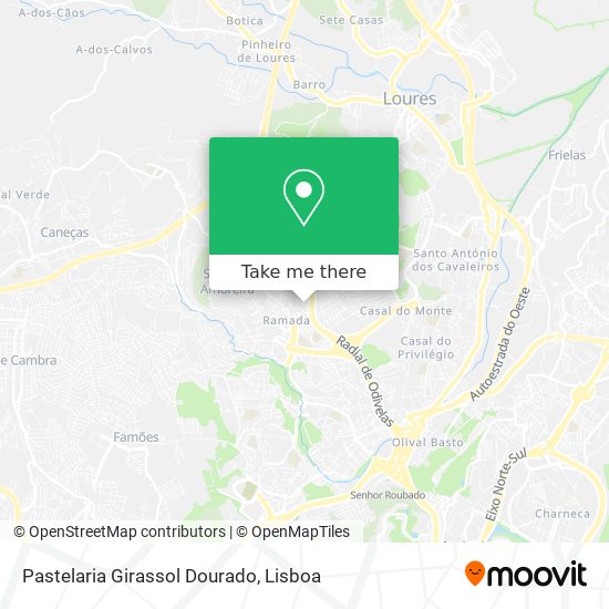 Pastelaria Girassol Dourado mapa