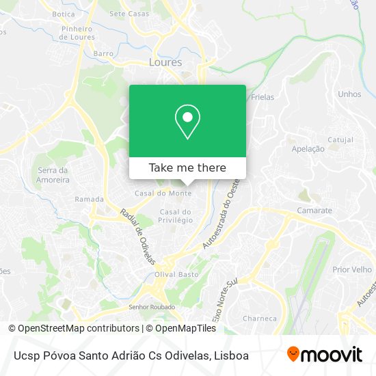 Ucsp Póvoa Santo Adrião Cs Odivelas map