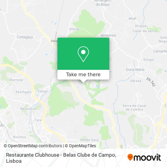 Restaurante Clubhouse - Belas Clube de Campo mapa