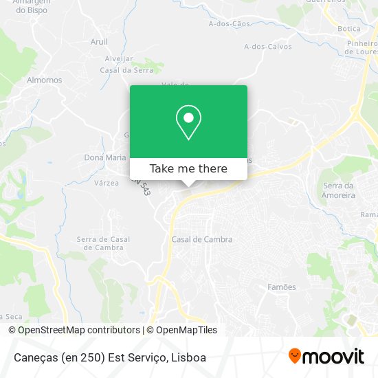 Caneças (en 250) Est Serviço map