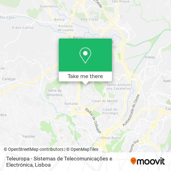 Teleuropa - Sistemas de Telecomunicações e Electrónica map