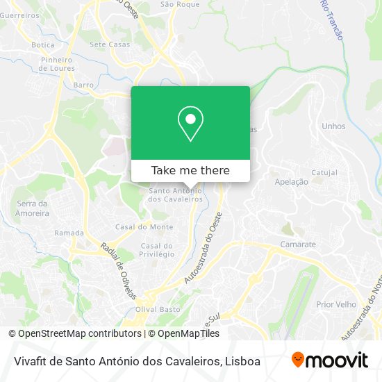 Vivafit de Santo António dos Cavaleiros mapa