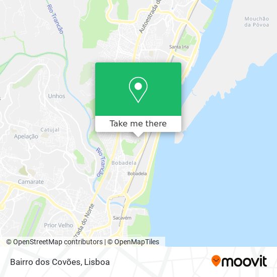 Bairro dos Covões mapa