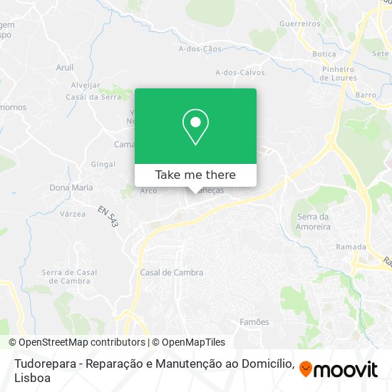 Tudorepara - Reparação e Manutenção ao Domicílio mapa