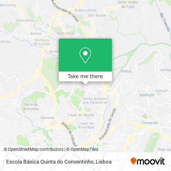Escola Básica Quinta do Conventinho mapa