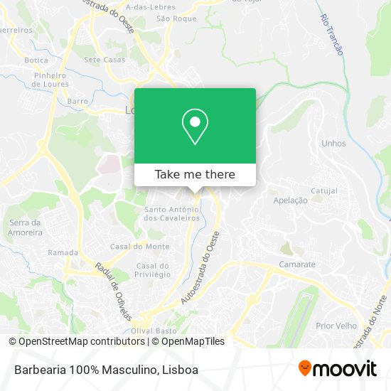 Barbearia 100% Masculino mapa